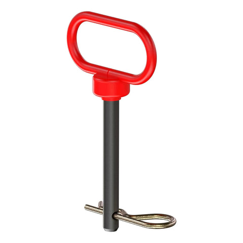1/2 By 3-5/8 Inch Clevis Pin Hitch with rubber coated handle and clip for tow trailers, lawn tractors, UTVs and ATVs