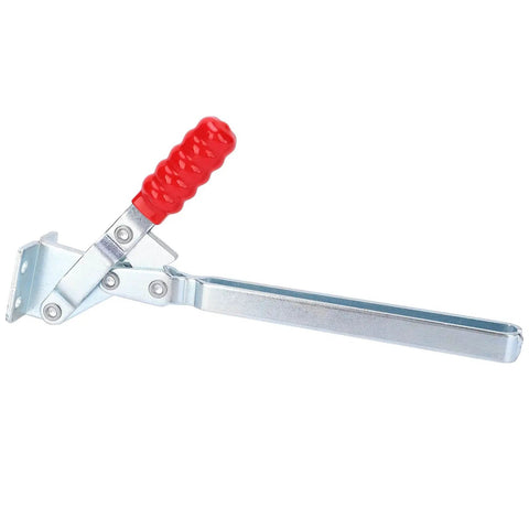 Lengthened Toggle Clamp for Woodworking Jigs and Fixtures, Quick Release Toolbox Latch, heavy duty, ergonomic red lever