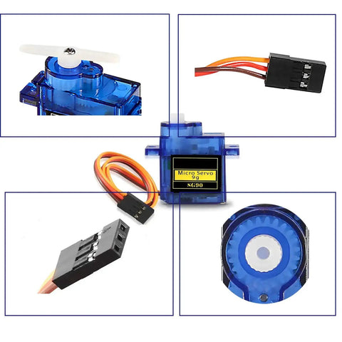 Two Pack SG90 9g Micro Servo Motors For RC Helicopters Planes Boats And Robots Ideal For Arduino And Raspberry Pi DIY Projects