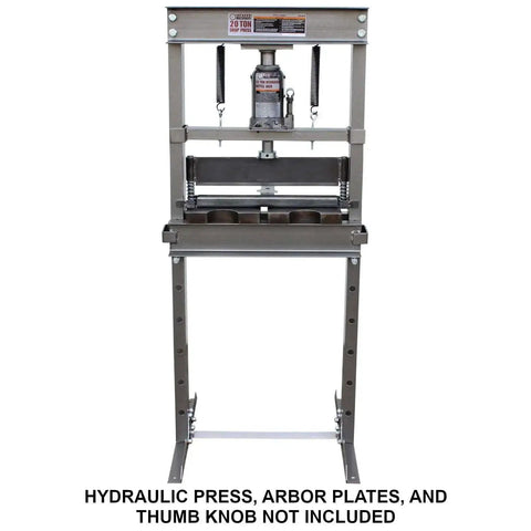 Front view of Beefy 20 Ton Fully Welded Press Brake for Metal Fabrication, Heavy Duty Hydraulic Bender for Auto Shops without accessories