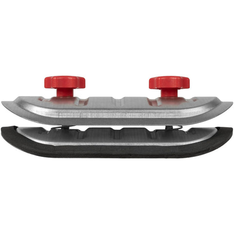 6-inch round duct access door pair with red knobs, metal body and rubber gasket