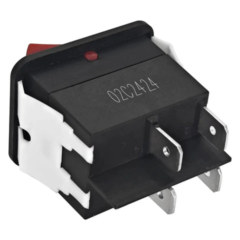 Beefy Heavy Duty Rocker On Off Switch 4 Pin IP55 125/250V 20A 2HP for welding machines with durable design, side view