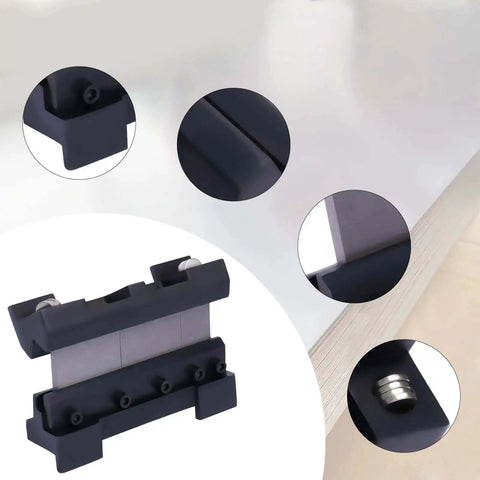 Magnetic Vise Mount Brake Bender for Metalworking, heavy duty cast steel, multiple close-up views of design details for bending metal sheets