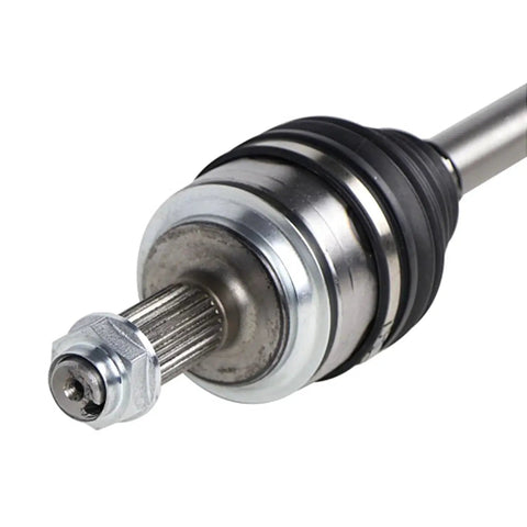 Close-up of Honda Civic Front CV Axle Assembly 2014 2015 1.8L Auto Tranny FWD EX EXL HF LX SE sedan hatchback CV joint shaft direct fit
