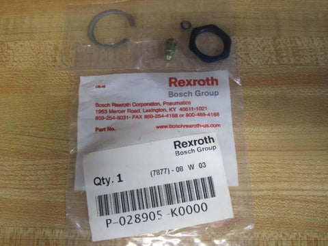 Hydraulic seal kit P-028905-K0000 P028905K0000 components on table with OEM packaging visible