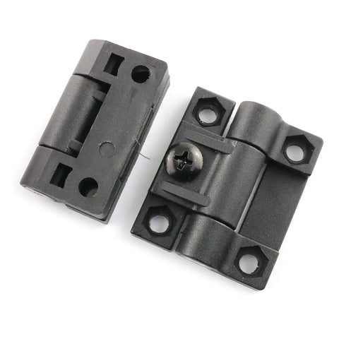 4 Pack Black Nylon Adjustable Torque Hinges for Cabinets and Furniture, Corrosion-Resistant Position Control Hinges
