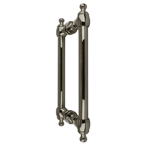 Polished Nickel 8 Inch Center-To-Center Colonial Style Back-To-Back Pull Handle With Brass Hardware for double doors