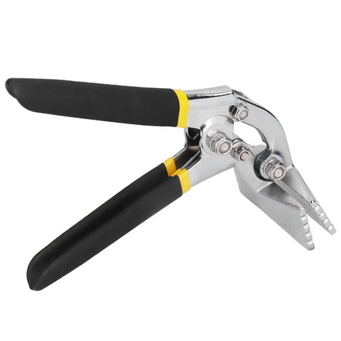 Heavy Duty Sheet Metal Bender And Seaming Tool with flat nose crimping pliers and rubber-coated handle for metalwork