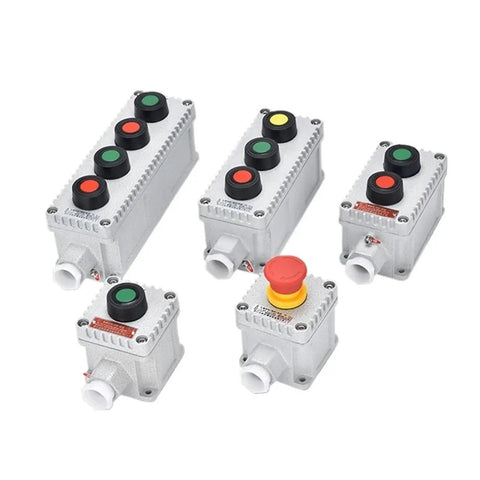 Explosion Proof Waterproof Start Stop Momentary 10A Push Button Switch Control Box With IP65 Aluminum Electrical Junction Box