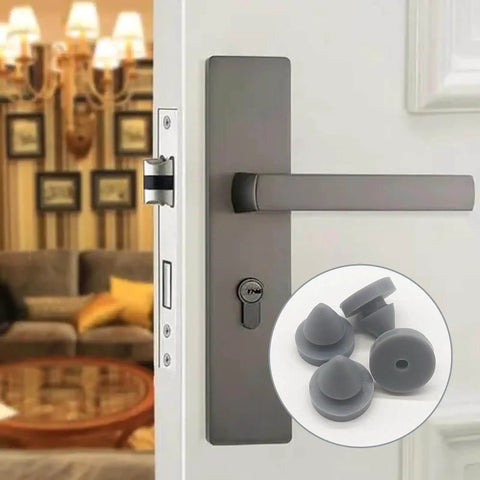200 Piece Rubber Door Silencer Pack For Metal Doors, Built To Last, Heavy Duty Anti Collision Bumpers shown installed