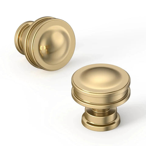 10 Pack Champagne Bronze Cabinet Knobs for Kitchen and Dresser Drawers Zinc Knob Hardware Includes Durable Pull Handles