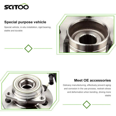 Beefed Up Front Wheel Hub Assembly For Ford F150 1997 1998 1999 2000 4WD With ABS Sensor 5 Lug 515010 New Front Hub Bearing