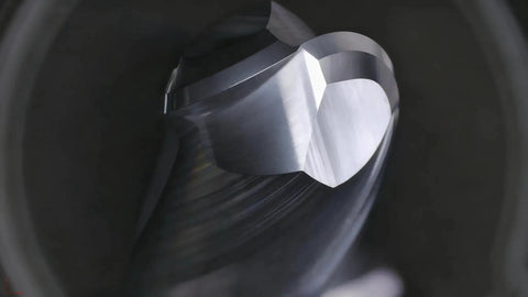 Close-up of Ball Nose Carbide End Mill Set With MAH Coating For Stainless Steel, Hardened Steels, High Temp Alloys And Medium Alloys, 2 Flute, 1/8 Inch Shank, Inch Size, 5 Pieces WEXWE