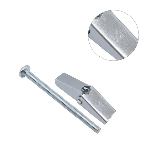 10 Pack One Quarter Inch Toggle Anchors for Drywall with Zinc Plated Steel Bolts Screws and Anchors Heavy Duty Wall Mounts