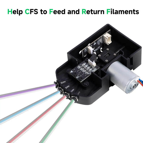 Five Way CFS Kit With Bottom Bracket For Multi Color 3D Printer DIY Ready Automatic Filament System Featuring A Brushless Motor Replacement