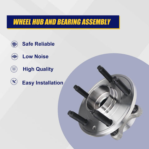 Front And Rear Wheel Hub And Bearing Assembly 5 Lugs With ABS For Ford Edge 2011 2014 Flex 2009 2018 Taurus 2010 2019 Lincoln MKS