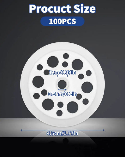 100 Pack Plastic Washers 1.77 Inch 45mm For Foam Board Insulation Fixing And Fastening Polypropylene Load Spreading