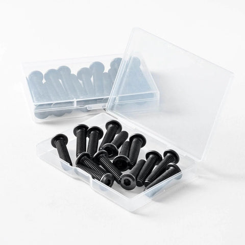 Flat Head M5 X 20mm Hex Socket Cap Screws Bolts Kit 25 Pack Black Oxide 304 Stainless Steel 18 8 With Hex Key Bright Finish