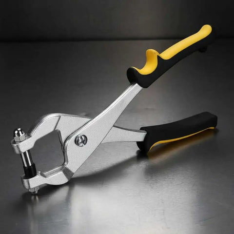 Ceiling Grid Hole Punch Pliers Kit 9.57 Inch Multi Purpose Metal Hole Punch Tool With 3.27mm Punch tool on black surface