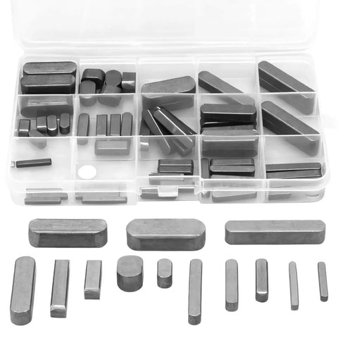 60 Pcs Square Key Stock Kit With Storage Box For Industrial Equipment Pro Grade Carbon Steel Machine Key Set