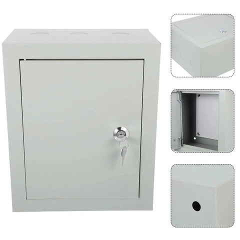 Weatherproof Outdoor Electrical Junction Box With Beefy Rugged Iron Enclosure And Mounting Plate Dustproof And Waterproof