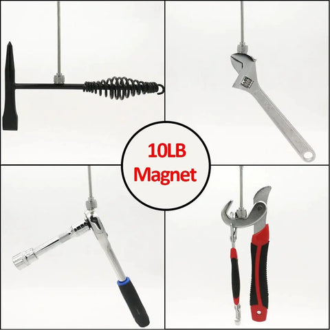 Telescopic Magnetic Pickup Tool 6.7 To 30 Inch Extendable Stainless Steel Magnet With 10 Lb Pull lifting various tools