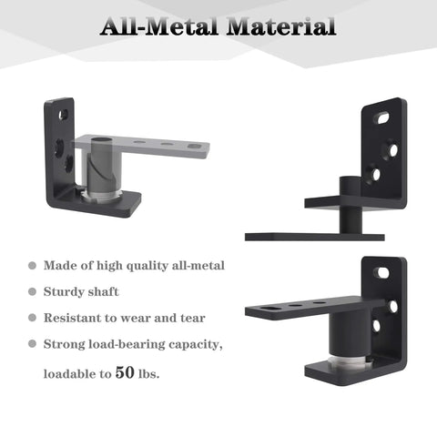 Beefy All Metal Gravity Door Hinge With Adjustable Opening Angle And Automatic Closing Two Way Swing Pivot For Coffee Doors Wooden Doors And Folding Doors Black 1 Pack Heavy Duty Door Hardware