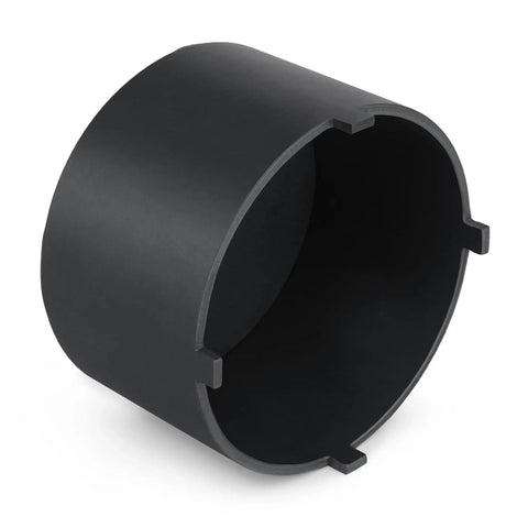 Black Wheel Hub Bearing Nut Retainer Spanner Socket Removal Tool JDG1253 for tractors, showing four-pin jaw chuck and half-inch tool receiver.