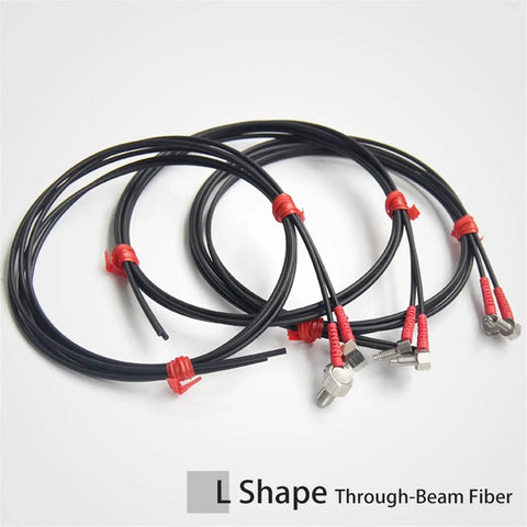 L-shaped thread M3 M4 M6 fiber optic sensor cable, two meter length, pro grade, for industrial automation and precise sensing projects.
