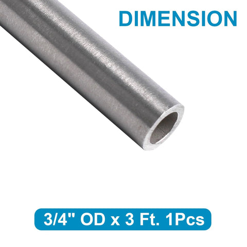 3/4 in OD stainless steel tube, 3 ft, 304 seamless round pipe