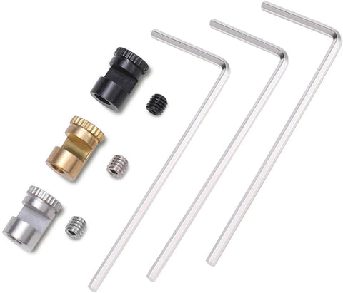 3 Pack Thumb Stud Replacement For Buck 110 Knife With Hex Wrench In Black Silver Brass Colors, Premium Stainless Steel And Brass Build