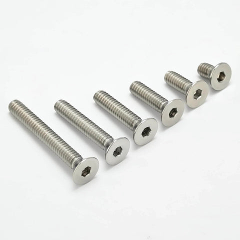 50 Pcs 1/4-20 x 1 Flat Head Socket Cap Screws Countersunk Bolts In 304 Stainless Steel 18-8 With Allen Drive Bright Finish