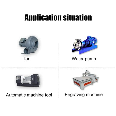 Application situations for 1.5KW VFD Variable Frequency Drive: fan, water pump, automatic machine tool, engraving machine.