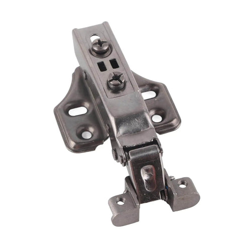 Soft Close Hydraulic Cabinet Hinge With Adjustable Base No Slam Quiet Opening Black Brushed Aluminum Frame Made From Cold Rolled Steel
