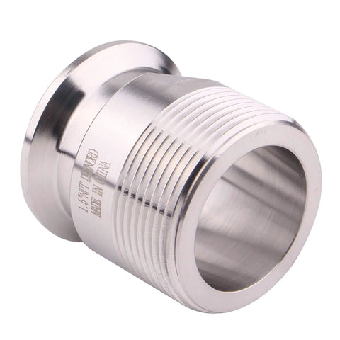 DERNORD 1.5-inch tri-clamp to 1.5-inch MNPT ferrule stainless steel sanitary pipe fitting