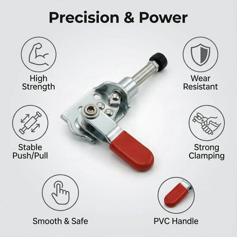Heavy Duty Toggle Clamp With 88 Lb Holding Power Anti Slip Latch For Woodworking And Welding, Quick Release Hold Down Clamp shown