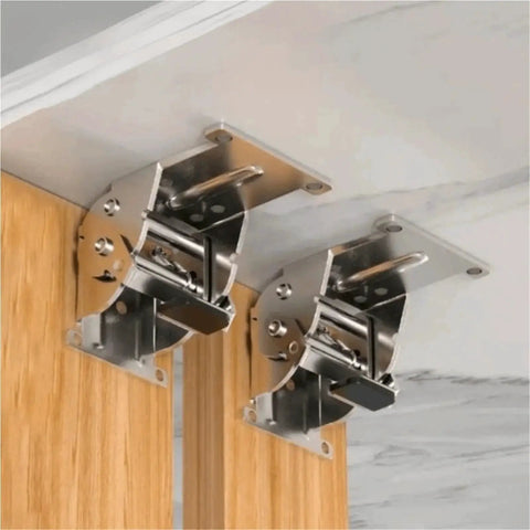Heavy Duty Folding Table Hardware 4 Pack 180 Degree Locking Hinges With Screws High Load Capacity for Stable Open Position