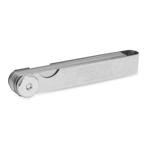22 Blade Go No Go Feeler Gauge for Mechanics and Machining, Precise Gap Measurement for Engine Tappets and Machinery Setup, Includes Metric and SAE Blades for Accurate Tuning of Engines, Machines, and Guitar Setups by OEMTOOLS