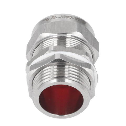 Stainless Steel Cable Gland Connector IP66 Waterproof Explosion Proof Dual Sealing G1 M32 NPT 1 Inch front view
