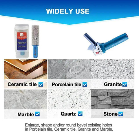 Diamond Finger Milling Bit 4/5 Inch Dry Core Drill Bit For Enlarging And Shaping Existing Holes In Porcelain Ceramic Granite Marble With Hex Shank Pro Grade DIY Power Tool Accessory For Precise Clean Cuts with examples of materials it can drill