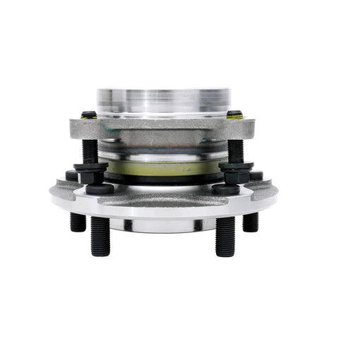 Front view of Front Wheel Bearing Hub Assembly Compatible With 2007-2021 Toyota Tundra, 2008-2021 Toyota Sequoia 4WD Only, 5 Lug Front Hub Replacement