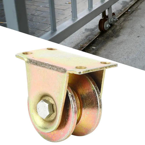 Heavy Duty 45 Steel V Groove Wheel for Sliding Doors and Machinery Tracks Industrial Caster Wheel in use with gate track