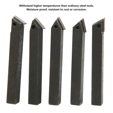5 Piece One Quarter Inch Indexable Turning Tool Set With Pro Grade Cemented Carbide Inserts 60 Degree 75 Degree And 90 Degree For Lathe Turning Facing Boring Chamfering And Surface Cutting Durable High Precision
