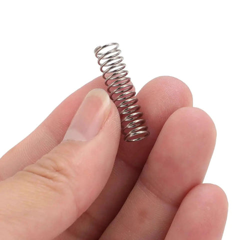 Close-up of Three Stainless Steel Pressure Springs For Classic Espresso Machines 9 Bar 8 Bar Six Point Five Bar Replacement Kit