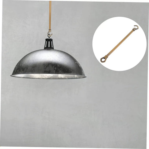 Heavy Duty Chandelier Load Bearing Hook And Ring Kit For Ceiling Light Support with hanging tube and installed lamp view