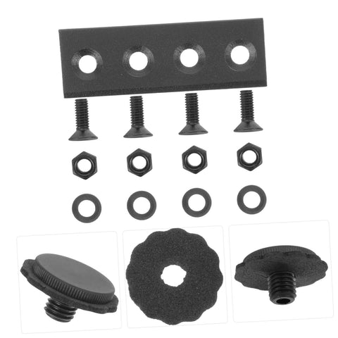 Black Sliding Barn Door Hardware Track Connector Kit Replacement Set With Flat Mending Plates For No Hassle Install Durable Metal Bracket Connectors Keeps Tracks Flush And Scratch Free Ready For Indoor Or Outdoor Barn Door Projects