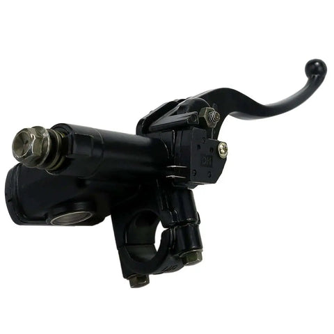 Left Hydraulic Brake Master Cylinder Lever Pump Replacement For 50cc To 250cc ATVs Quad Dirt Bikes Moped And More, front view