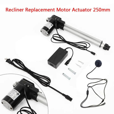 Beefed Up 24V DC Recliner Actuator Replacement with 250mm stroke for power lift chair and electric sofa heavy duty linear motor.