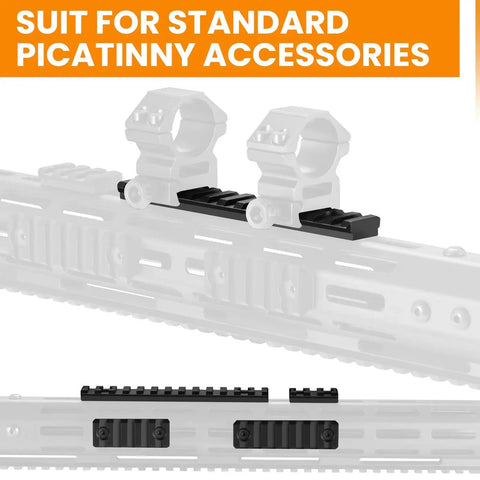 12 T Nuts And 12 Short Screws Replacement Set For M Rails With Allen Wrenches installed on standard Picatinny rail.