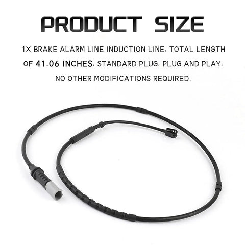 KUQUTIDY BMW brake pad wear sensor cable; black, front and rear, for F20/F21/F30/F31/F32/F33